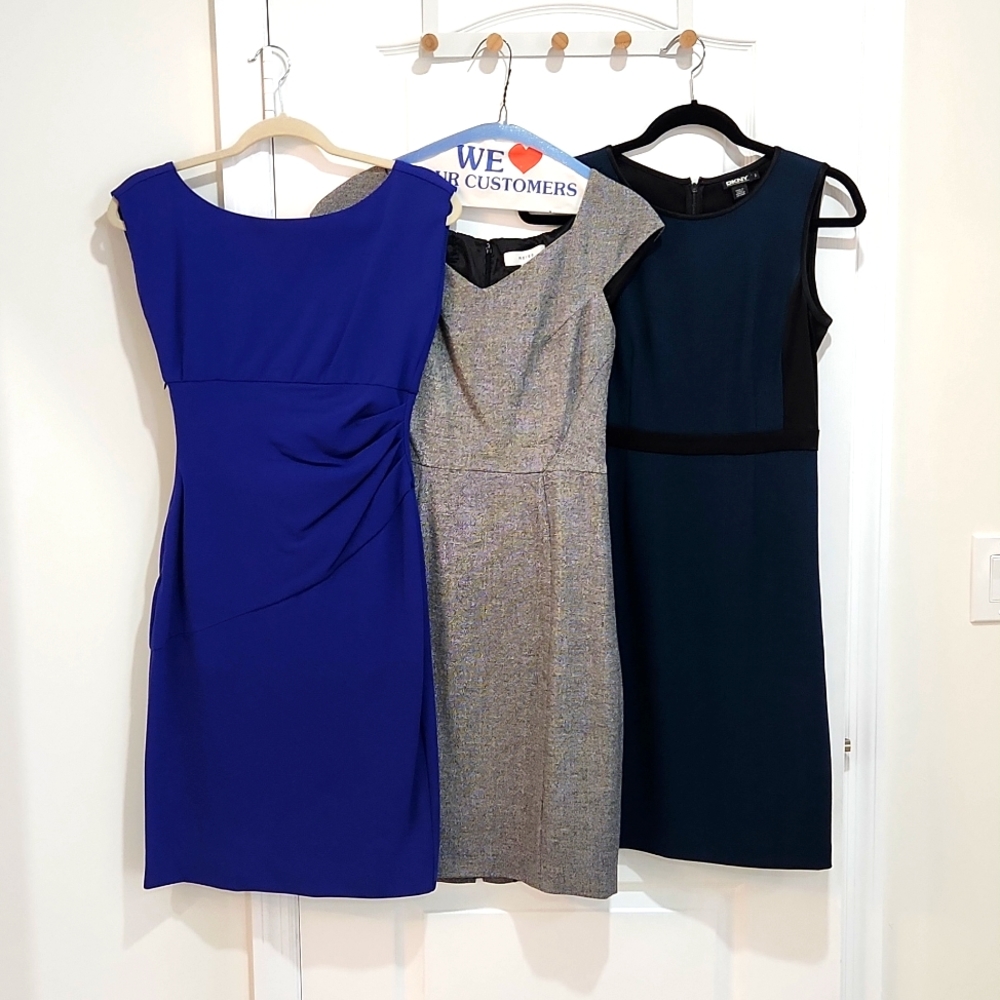 Reiss, DKNY, DVF (3 dresses)